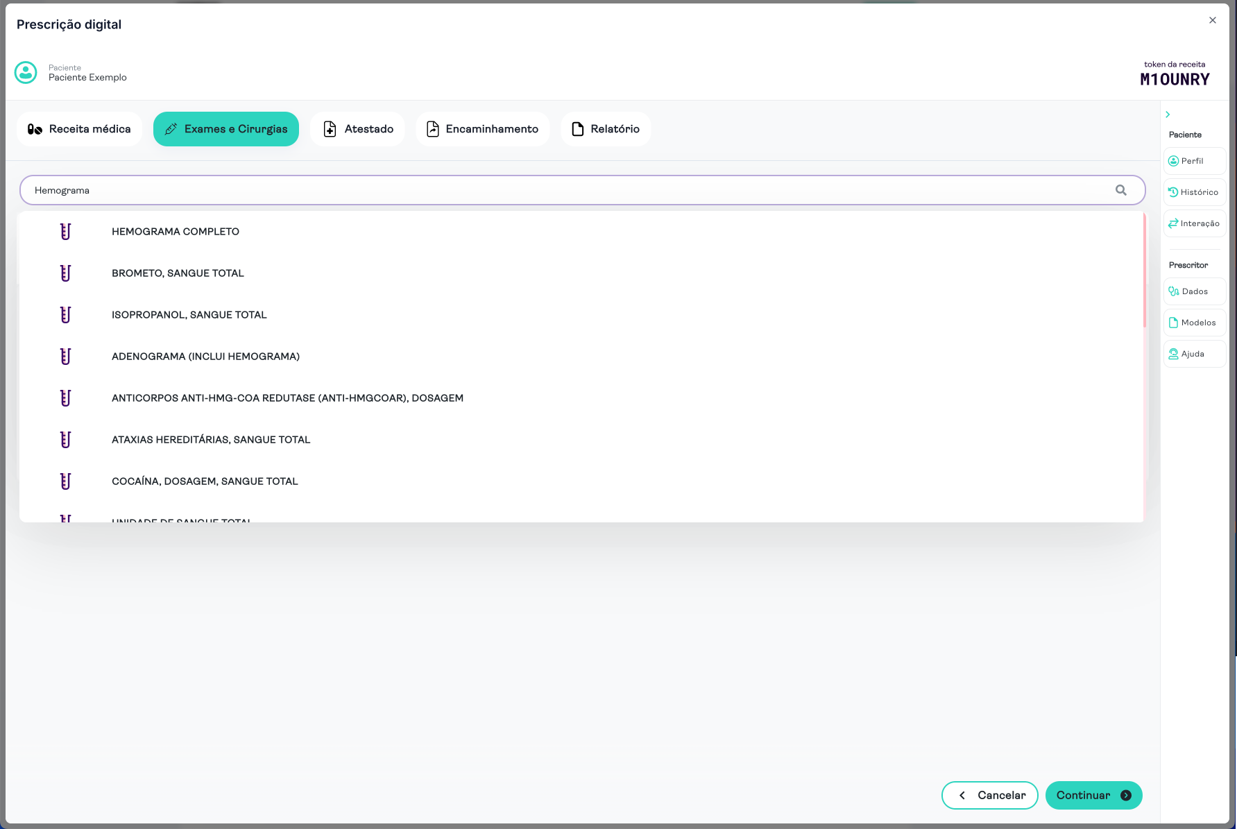 Prescreva exames e assine digitalmente