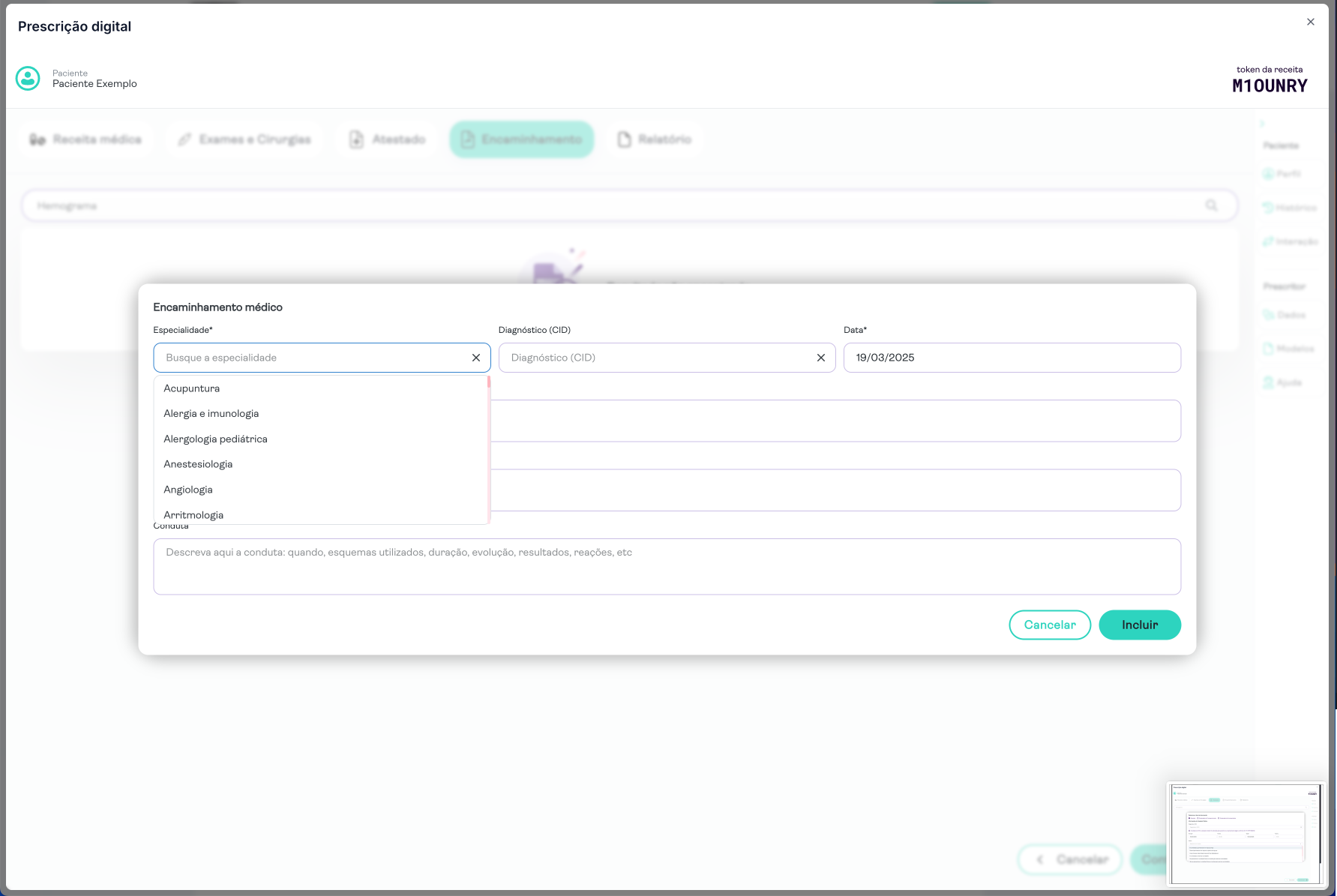 Encaminhe para outro profissional caso for necessário